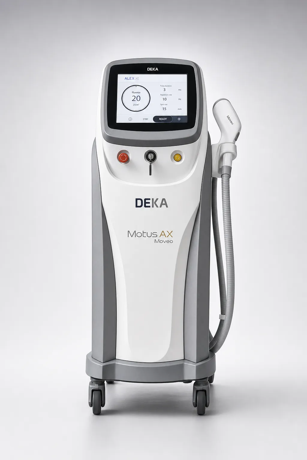 Alexandritový laser DEKA Motus AX Moveo — Laser Clinic Praha
